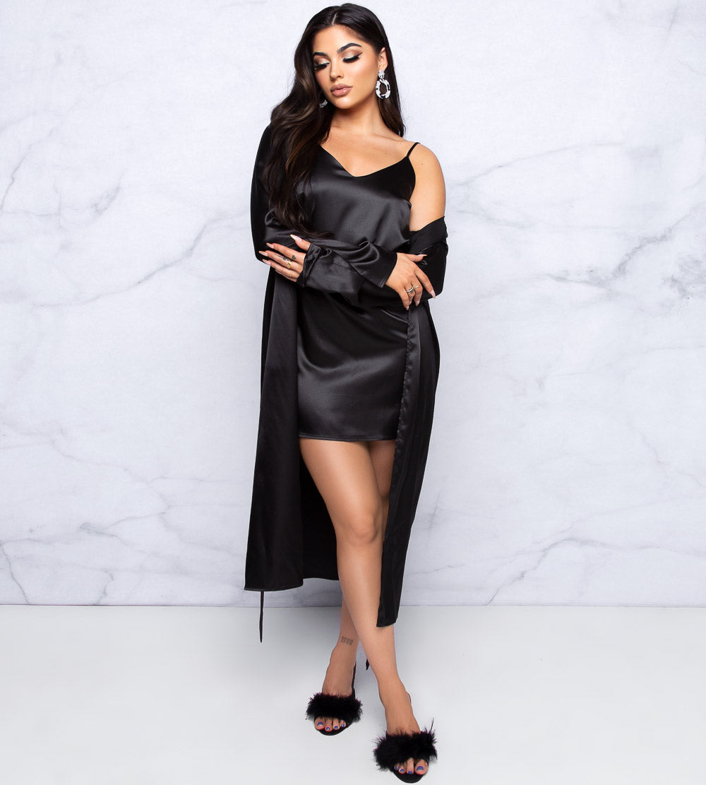 Tonight In Satin Dress SET