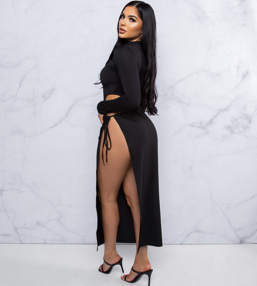 Midnight Chic Midi Dress