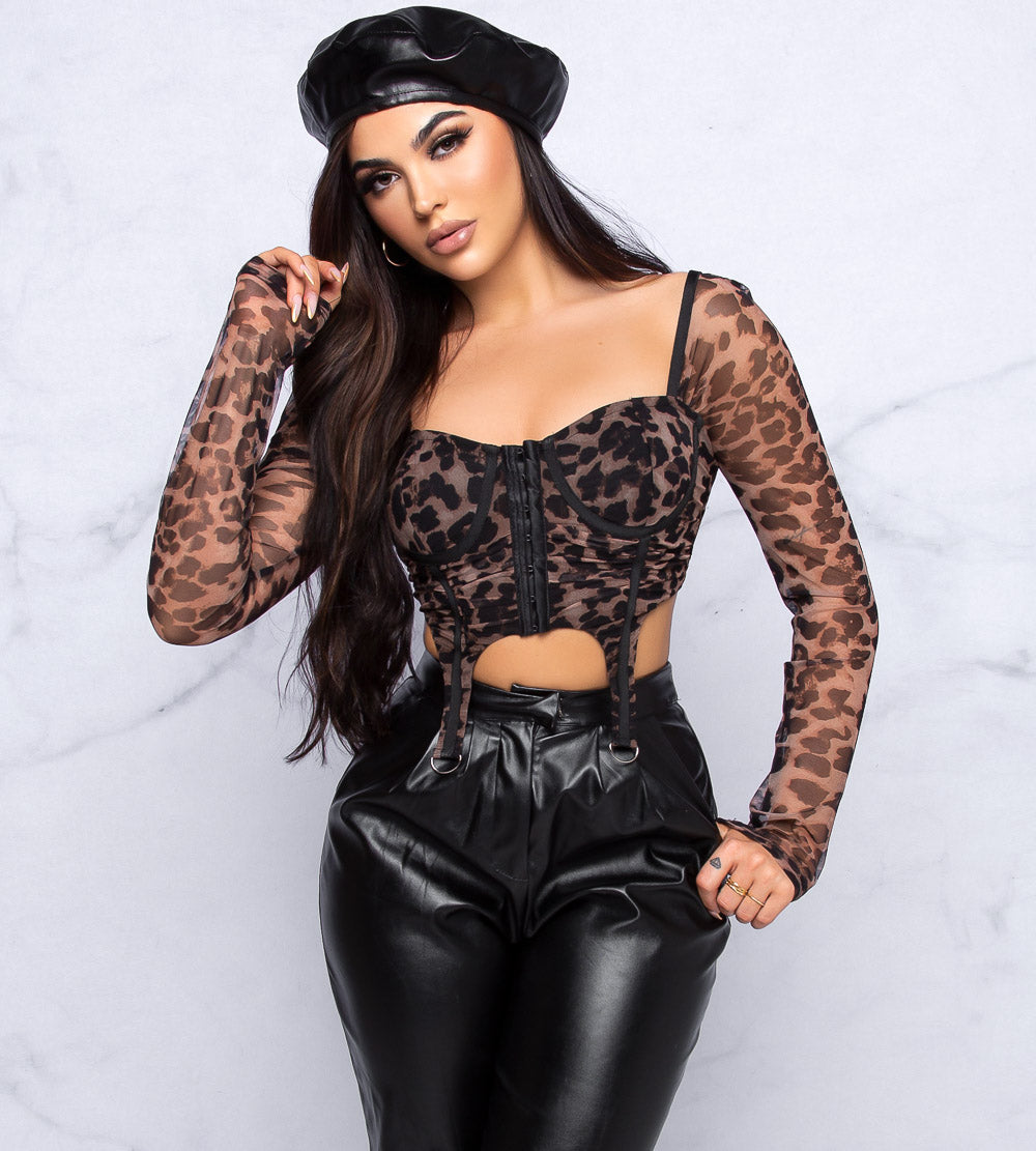 Wild For You Mesh Crop Top
